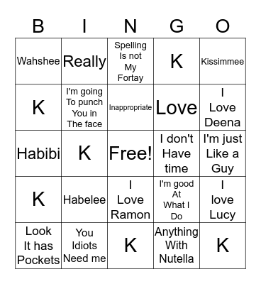 BANO BINGO Card