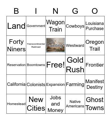 Westward Expansion Bingo Card