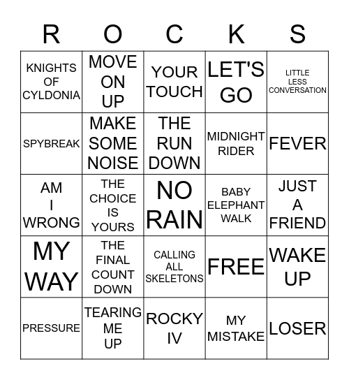 FINAL ROUND Bingo Card