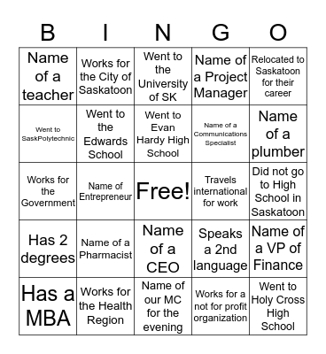 Connected Bingo Card