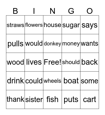 Pedro 6 - 8 Bingo Card