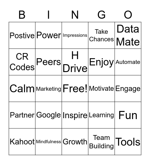 Tech Fantastic Bingo Card
