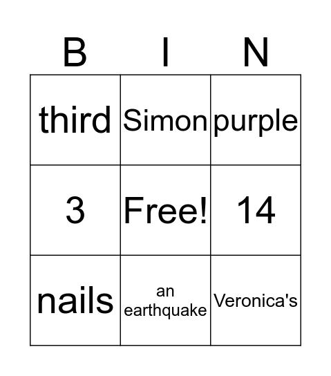 Stations of the cross Bingo Card