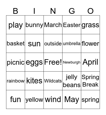 SPRING TIME Bingo Card