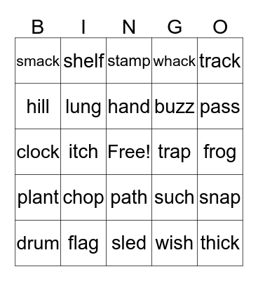 Sounds Bingo Fun  Bingo Card