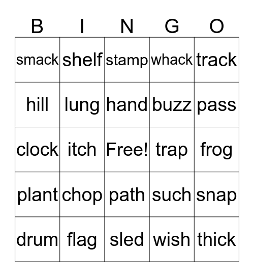 Sounds Bingo Fun  Bingo Card