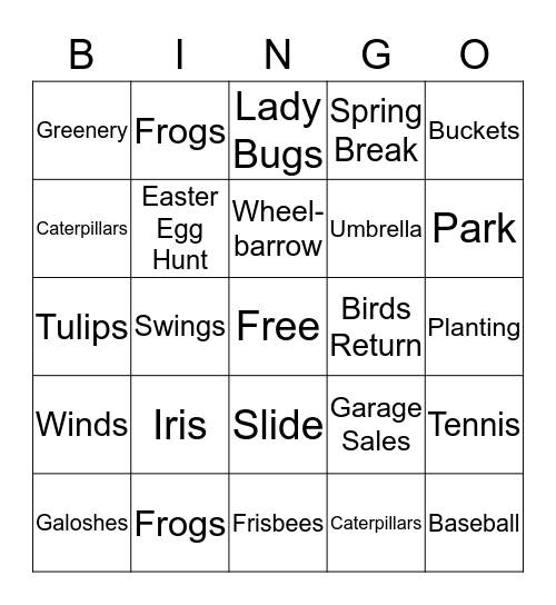 Super Senior Spring Fling!! Bingo Card