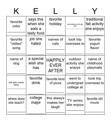 DID YOU KNOW?? Bingo Card