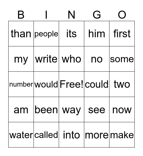 am, its, now Bingo Card