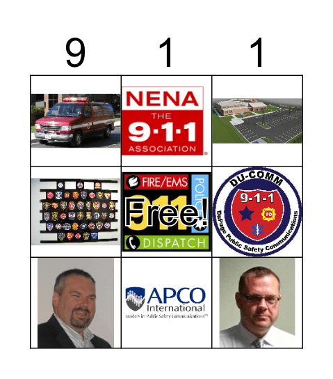 9-1-1 BINGO Card