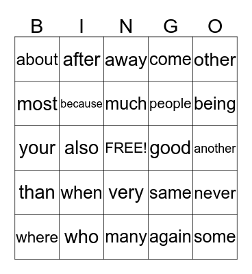 Madison's Bingo Game Bingo Card