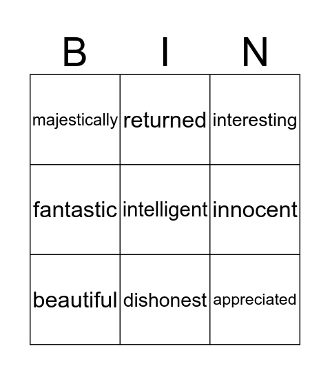 The Sick Lion-BINGO Card