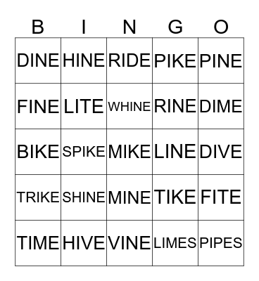 LONG i Bingo Card