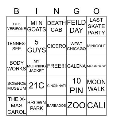 FATHER'S DAY Bingo Card