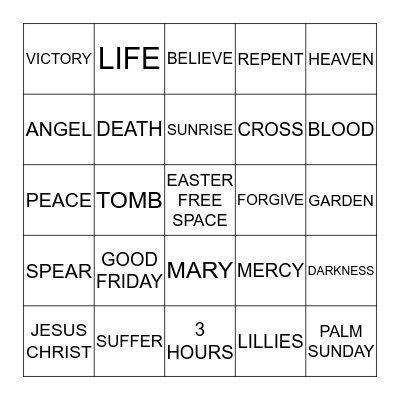 EASTER BINGO Card