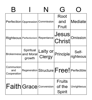 VOCABULARY BINGO  Bingo Card