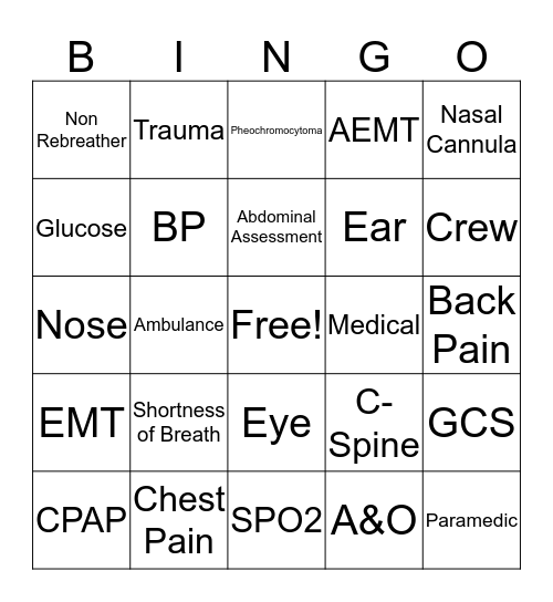 QA Bingo Card