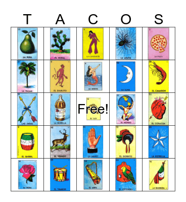 TACO FIESTA! Bingo Card