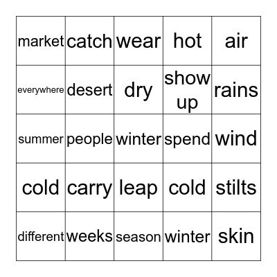 Bingo Card