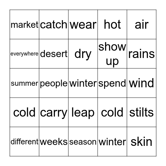 Bingo Card