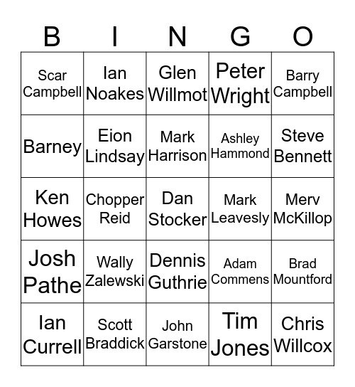 Grumpy Old Men Bingo Card