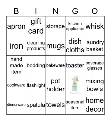 Bridal Bingo Card