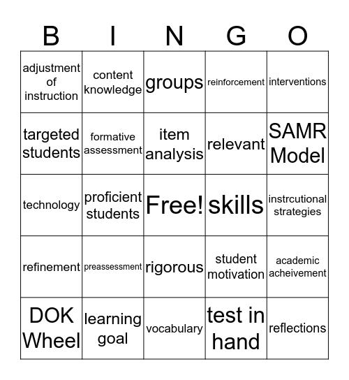 I LOVE PLC Bingo Card