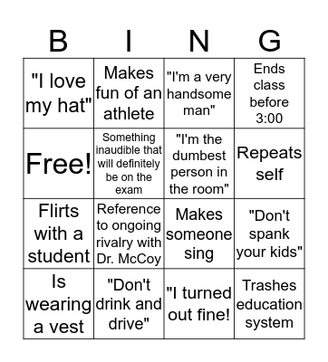 Kinees 4 Kids Bingo Card