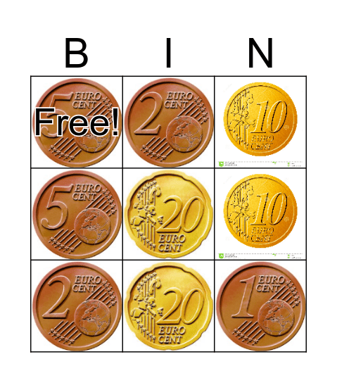 Money Bingo Card