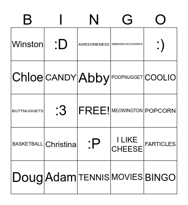 Fathers Day BINGO Card