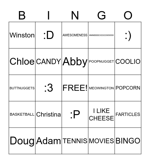 Fathers Day BINGO Card