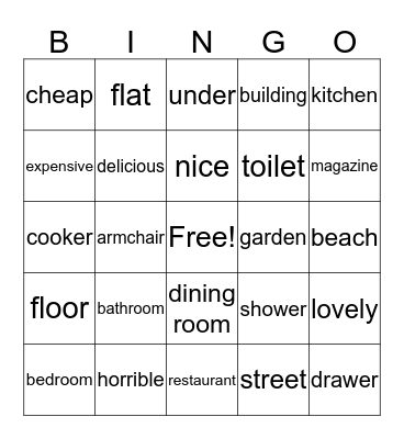 words we learn Bingo Card