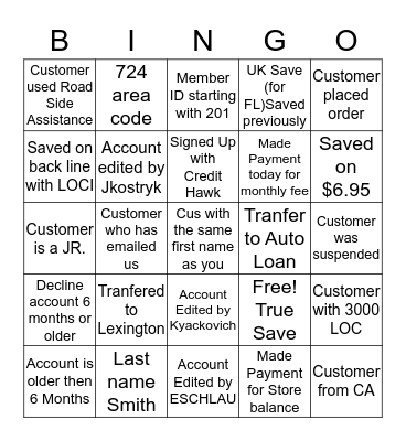 MS Bingo Card