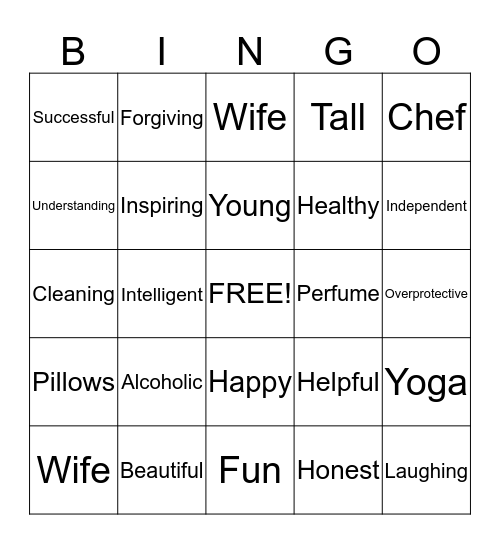 My mom Bingo Card