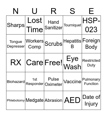 New Orleans Health & Medical Meeting Bingo Card