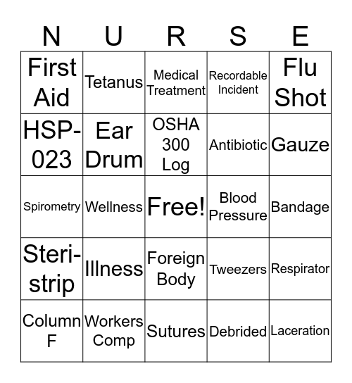 New Orleans Health & Medical Meeting Bingo Card