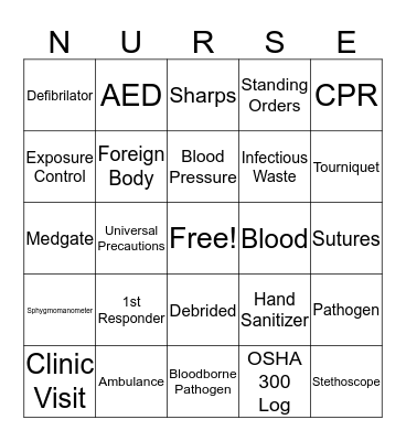 New Orleans Health & Medical Meeting Bingo Card