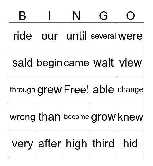 Fun, Fun, Fun!!!! Bingo Card