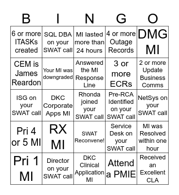 MI Bingo Card