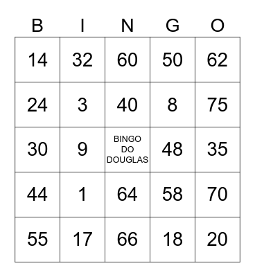 SUPER BINGÃO  Bingo Card