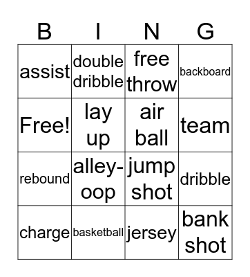 March Madness Bingo Card