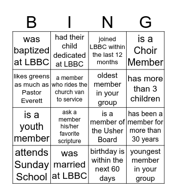 Get-To-Know-You BINGO Card