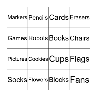 What Are Those? Bingo Card