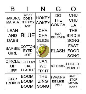 Pop'n'Dogs Boogie Bingo Card