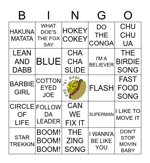 Pop'n'Dogs Boogie Bingo Card