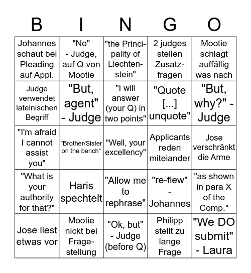 Jessup Bullshit Bingo Card