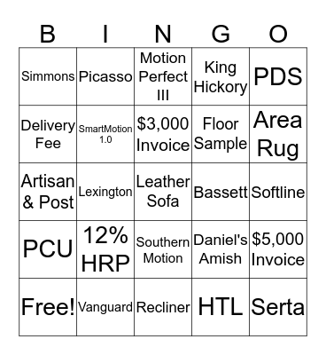 Sales Bingo Card