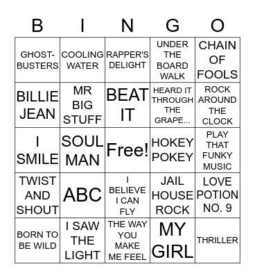 Springo  Bingo Card