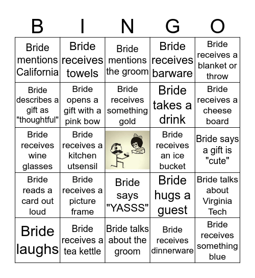 BRIDAL BINGO  Bingo Card