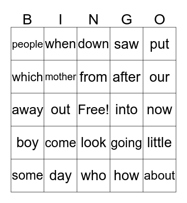 Week of March 27 Bingo Card